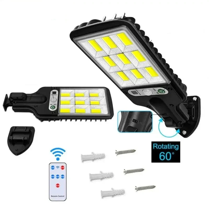 Refletores Led Solar 6000 Lumens com Sensor de Movimento